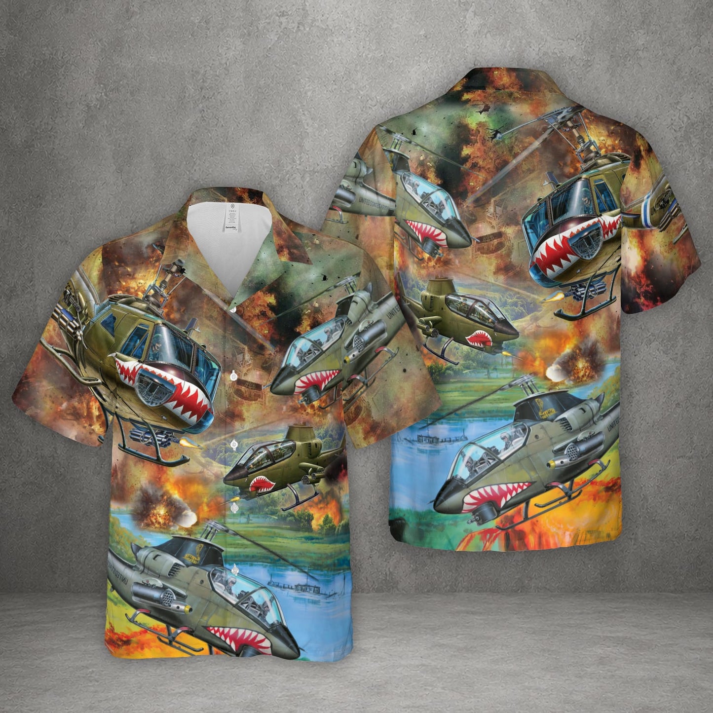 US Army Huey Cobra Helicopter Vietnam Veteran Hawaii Shirt
