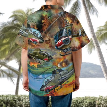 US Army Huey Cobra Helicopter Vietnam Veteran Hawaii Shirt