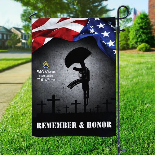 Patriotic Memorial Day Garden Flag Veteran Honor Yard Outdoor Decor American Soldier
