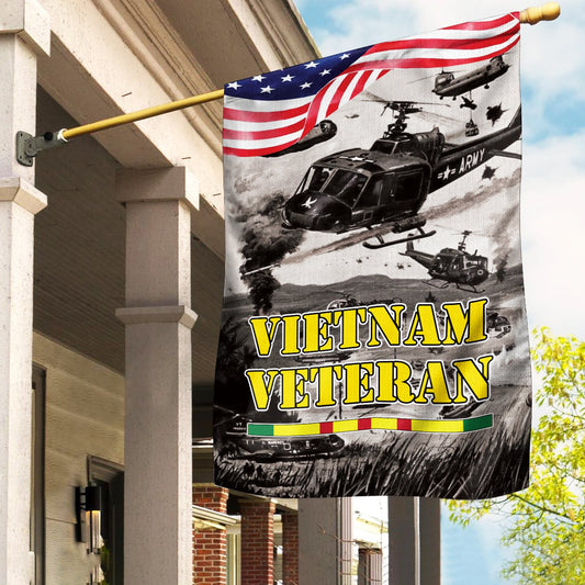 Military Army Vietnam Veteran Garden/House Flag