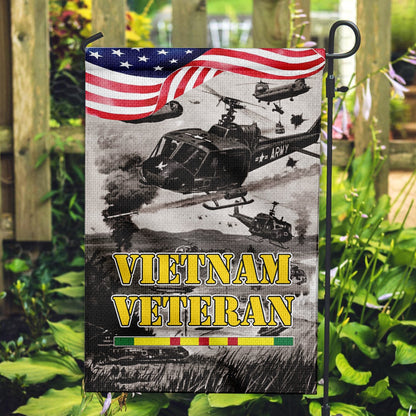 Military Army Vietnam Veteran Garden/House Flag