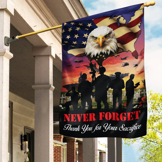 US Military Army Memorial Day Garden/House Flag