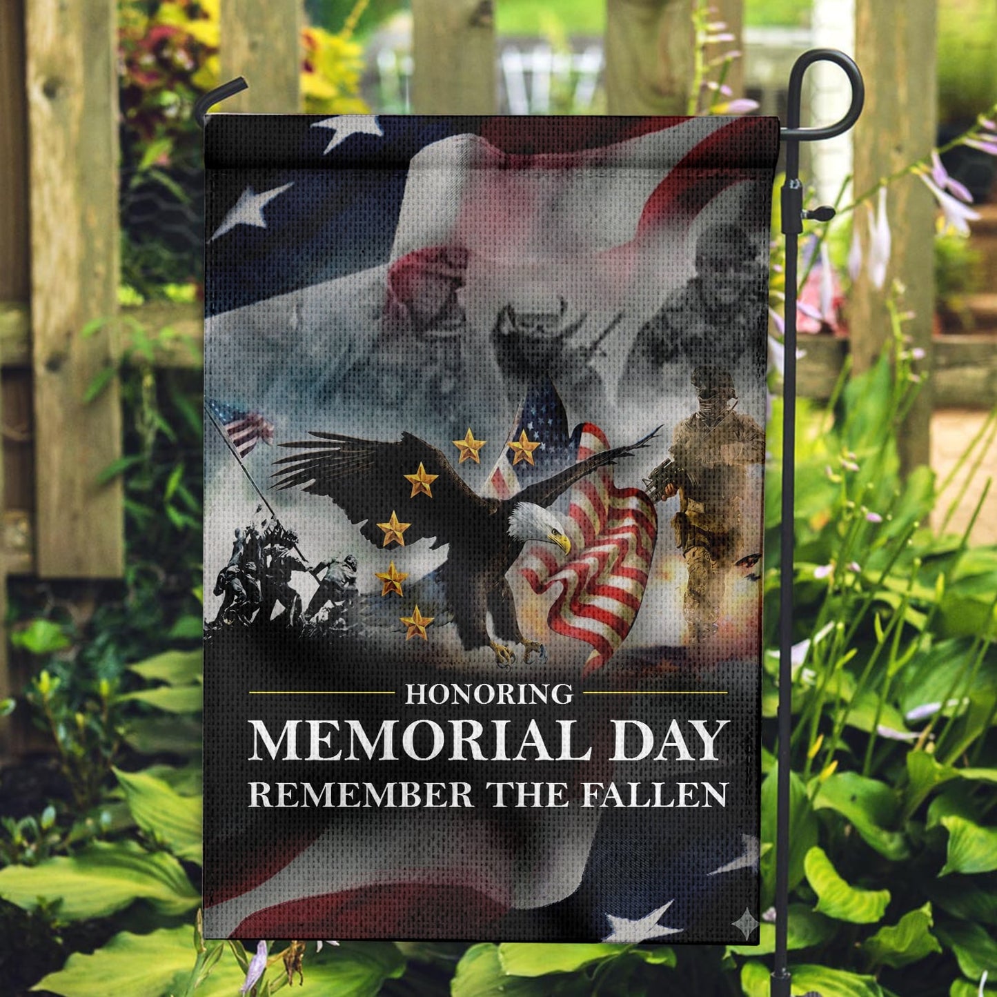 US Army Military Memorial Day Patriotic Garden Flag Outdoor Home Decoration