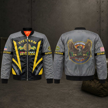 Vietnam Veteran Jacket Men Military Bomber Jacket Veterans Day Apparel