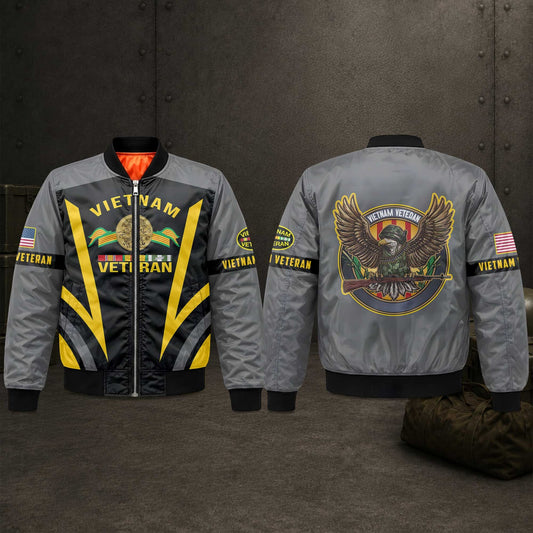Vietnam Veteran Jacket Men Military Bomber Jacket Veterans Day Apparel