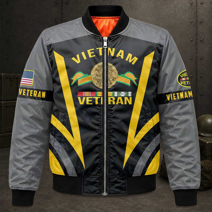 Vietnam Veteran Jacket Men Military Bomber Jacket Veterans Day Apparel