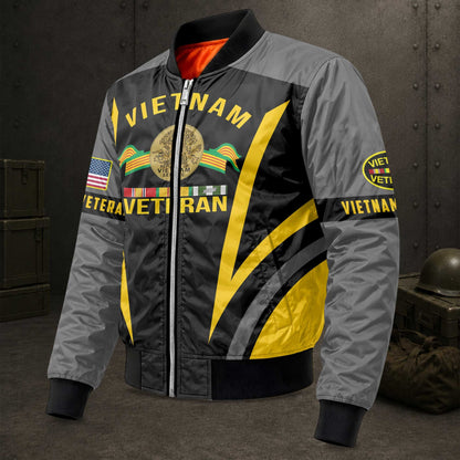 Vietnam Veteran Jacket Men Military Bomber Jacket Veterans Day Apparel