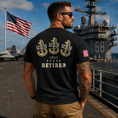 Custom Name US Navy Chief Since 1893 3D T-Shirt