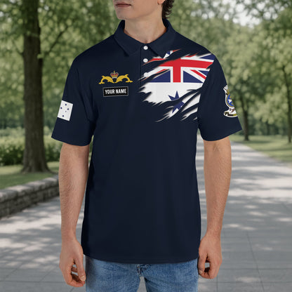 Custom Name Royal Australian Navy HMAS Collins (SSG 73) Polo Shirt
