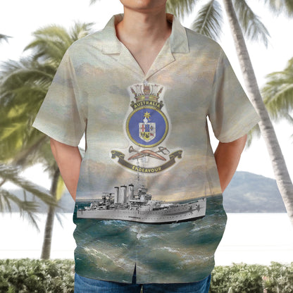 Royal Australian Navy HMAS Australia (I84 D84 C01) Hawaiian Shirt
