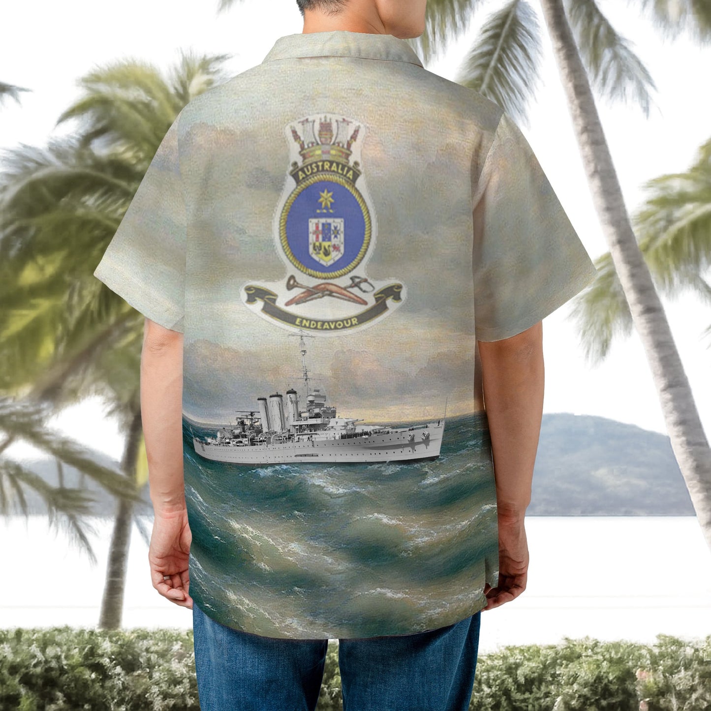 Royal Australian Navy HMAS Australia (I84 D84 C01) Hawaiian Shirt