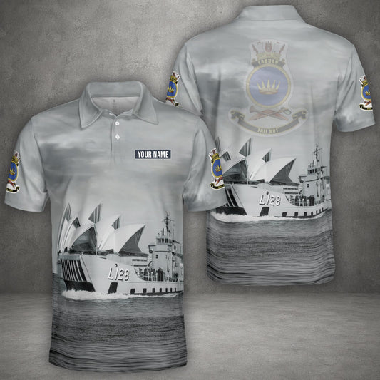 Custom Name Royal Australian Navy HMAS Labuan (L 128) Polo Shirt