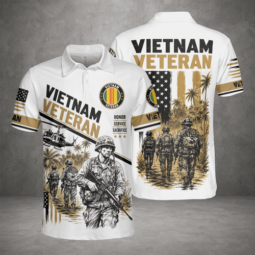 Vietnam Veteran Returned From Vietnam War Patriotic Polo Shirt