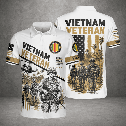 Vietnam Veteran Returned From Vietnam War Patriotic Polo Shirt