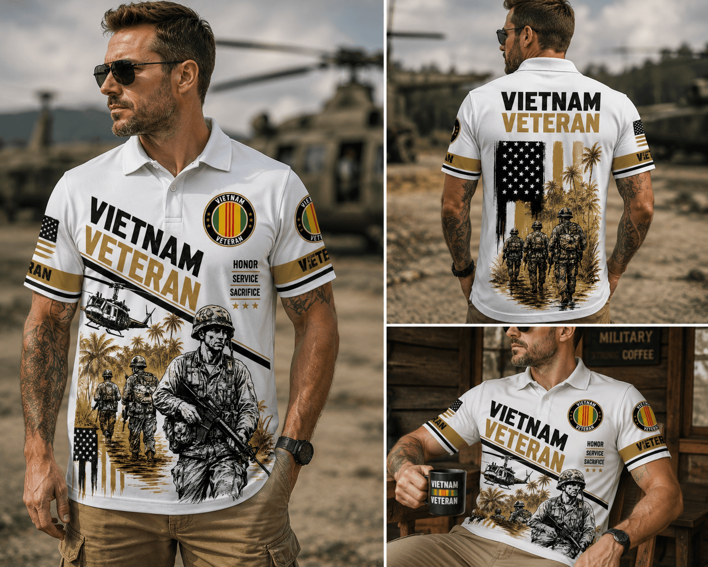 Vietnam Veteran Returned From Vietnam War Patriotic Polo Shirt