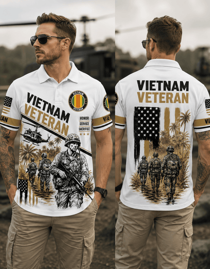 Vietnam Veteran Returned From Vietnam War Patriotic Polo Shirt