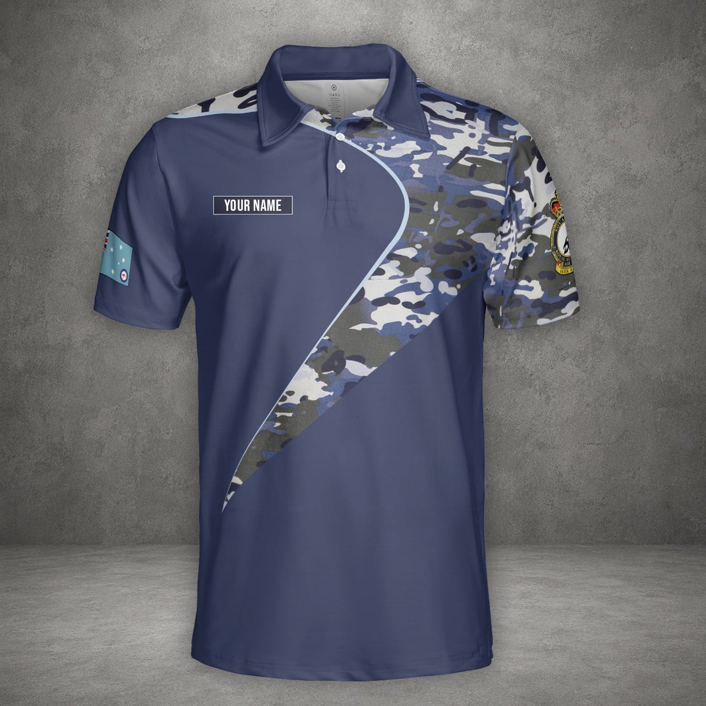 Custom Name Royal Australian Air Force FA-18A Hornet No. 75 Squadron RAAF Polo Shirt