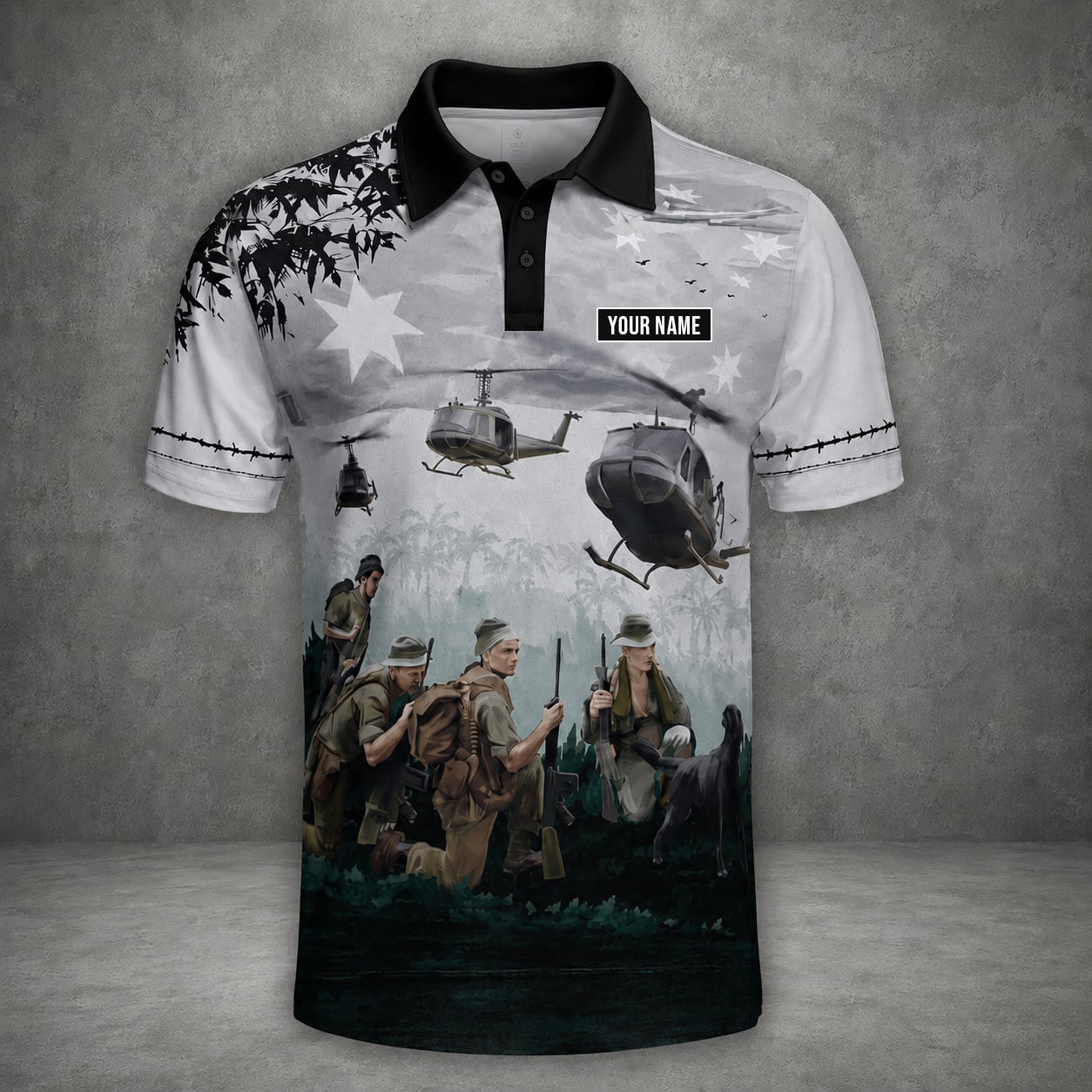 Custom Name Australian Defence Force Vietnam Veterans Polo Shirt