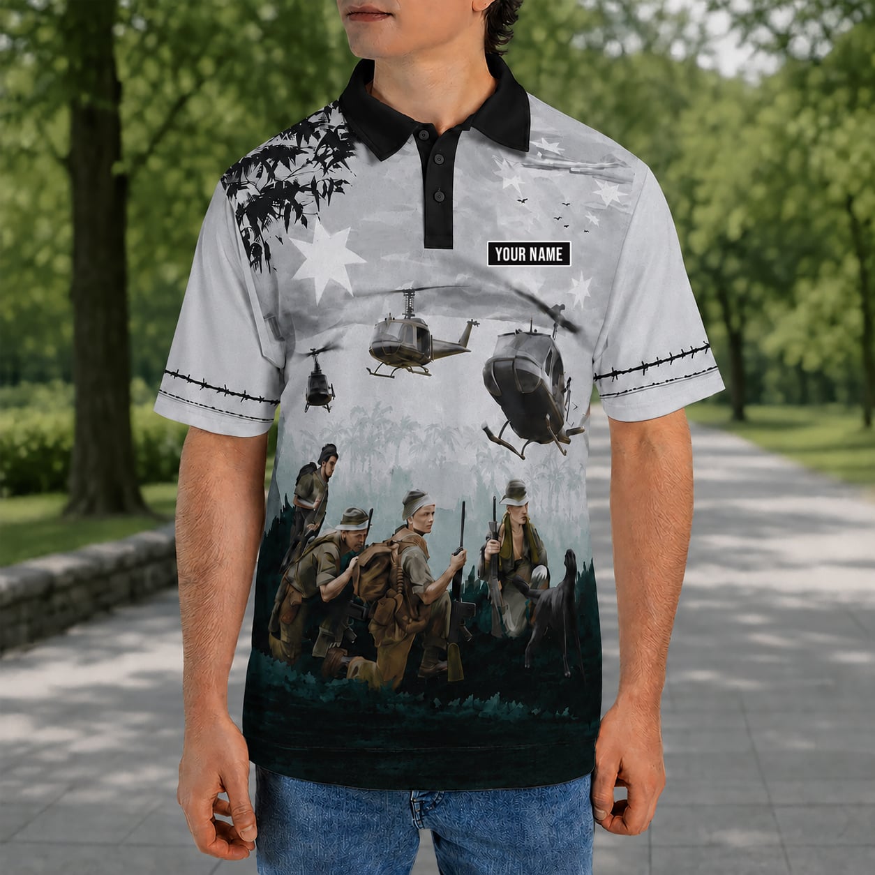 Custom Name Australian Defence Force Vietnam Veterans Polo Shirt