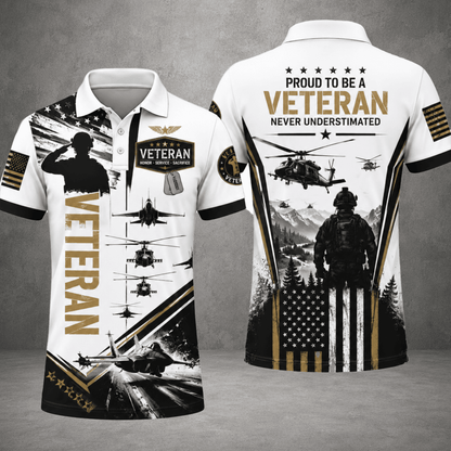Pround To Be A Veteran Never Understimated 3D Shirt