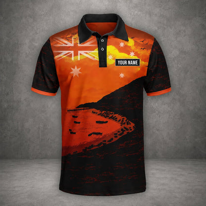 Custom Name Australian Defence Force Veteran Remembrance Polo Shirt