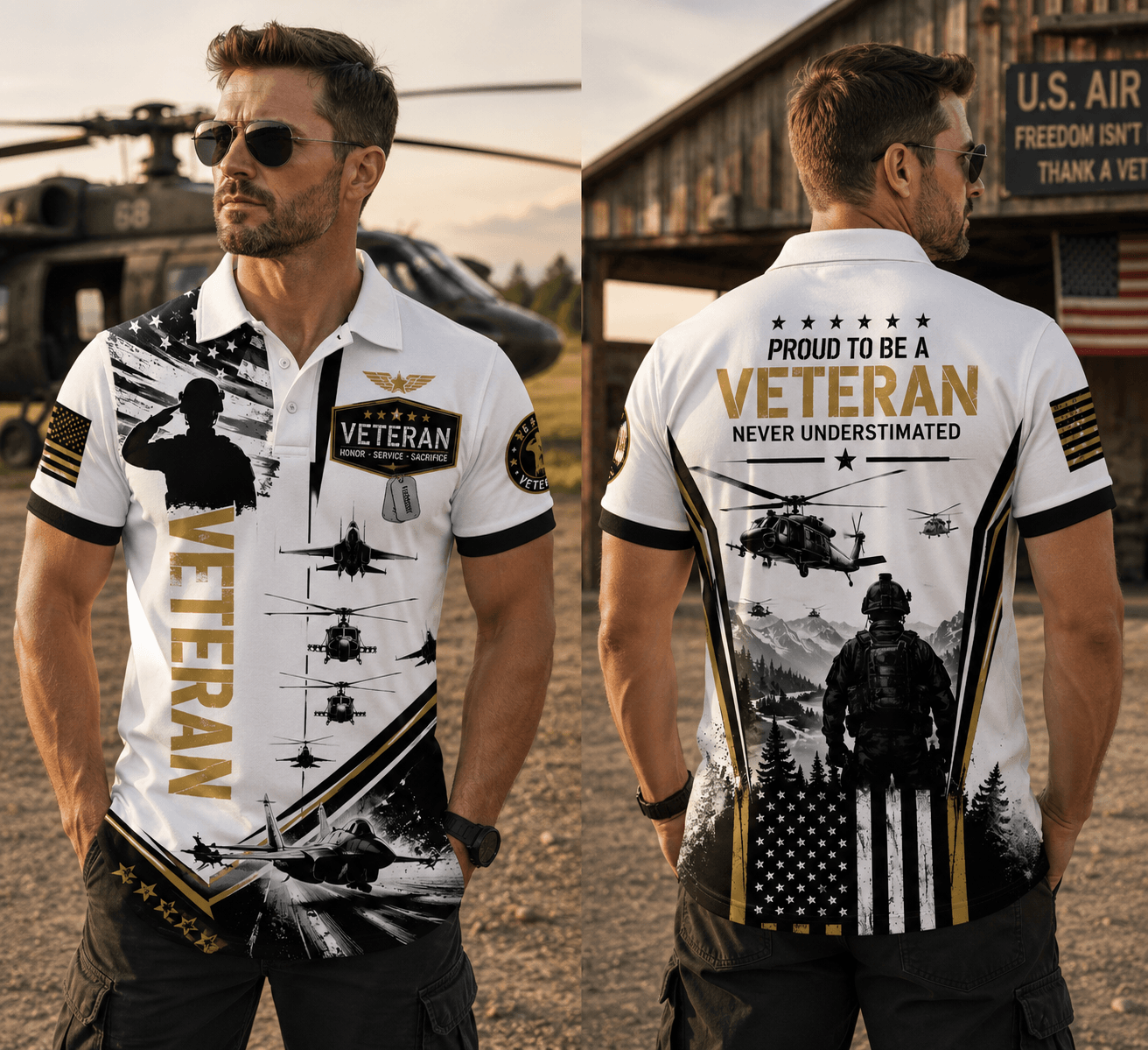 Pround To Be A Veteran Never Understimated 3D Shirt