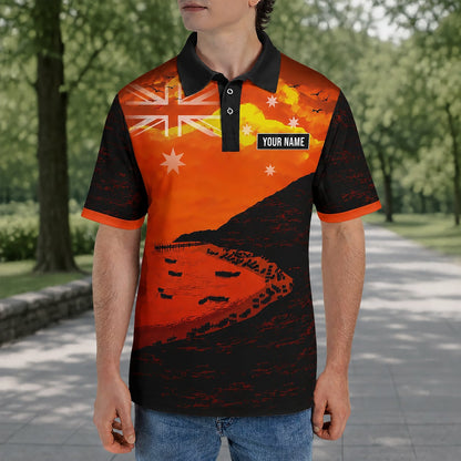Custom Name Australian Defence Force Veteran Remembrance Polo Shirt
