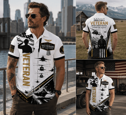 Pround To Be A Veteran Never Understimated 3D Shirt