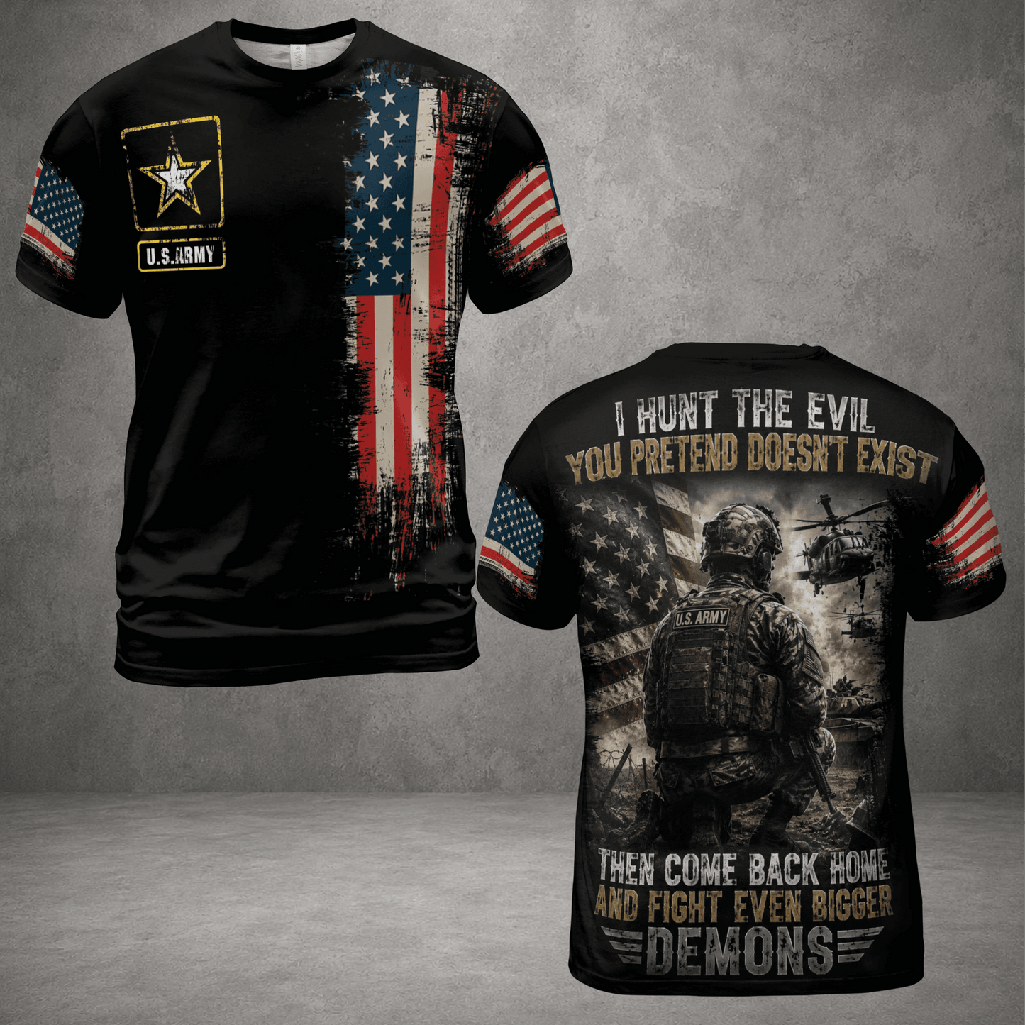 Personalized Veteran Men's American Flag Camo 3D Print Polo Shirt
