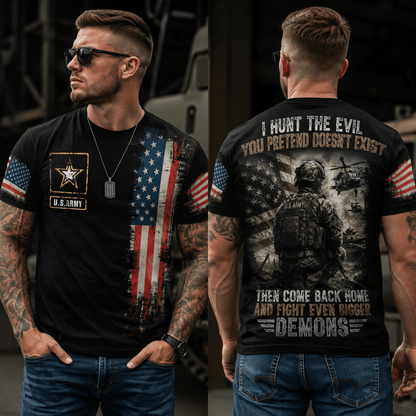 Personalized Veteran Men's American Flag Camo 3D Print Polo Shirt