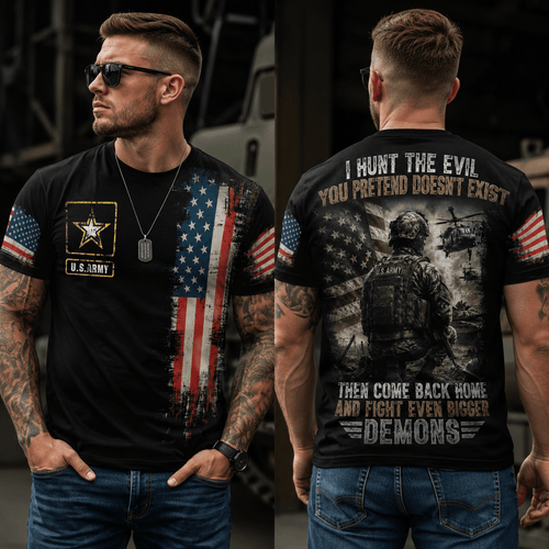 Personalized Veteran Men's American Flag Camo 3D Print Polo Shirt