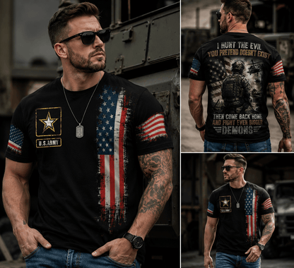 Personalized Veteran Men's American Flag Camo 3D Print Polo Shirt