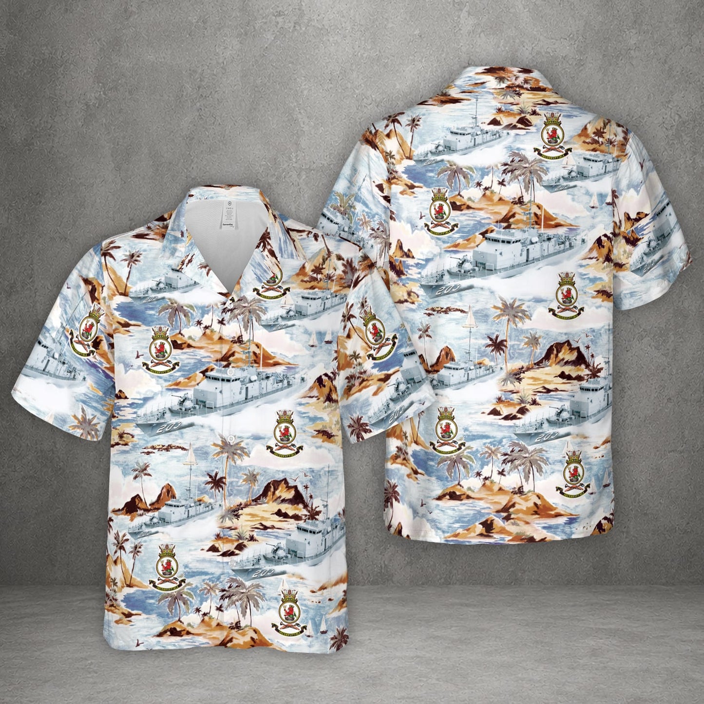 HMAS Fremantle (FCPB 203) Hawaiian Shirt, Royal Australian Navy Patrol Boat Shirt