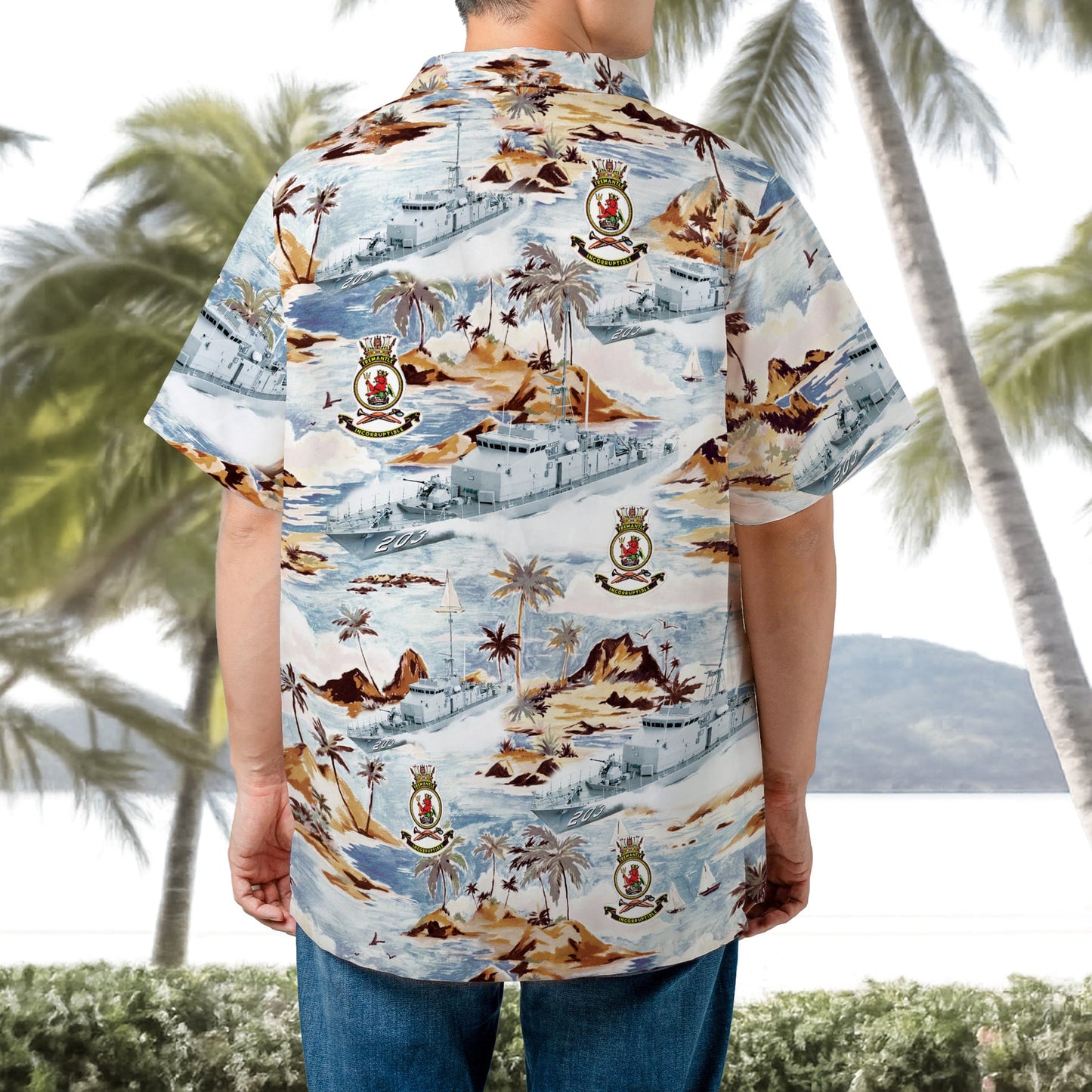 HMAS Fremantle (FCPB 203) Hawaiian Shirt, Royal Australian Navy Patrol Boat Shirt