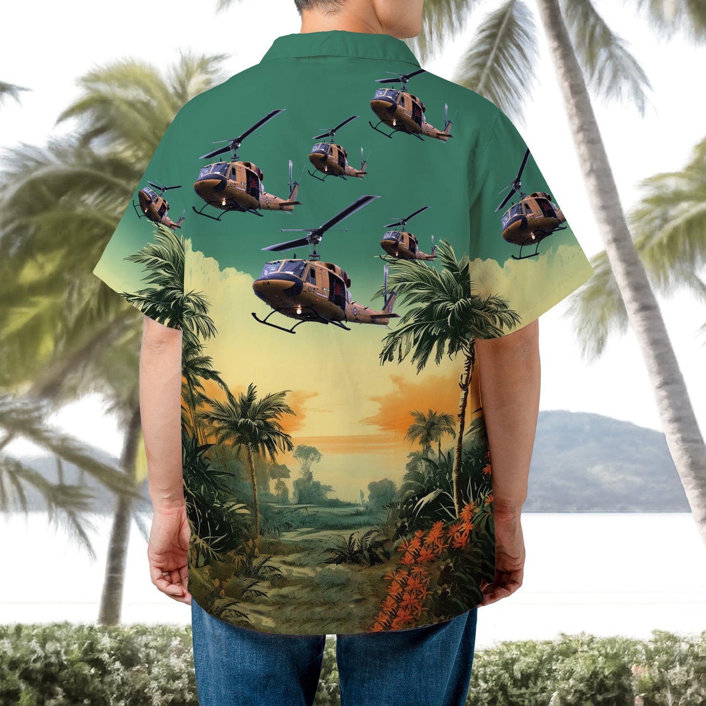 Royal Canadian Air Force CH-135 Twin Huey Hawaiian Shirt