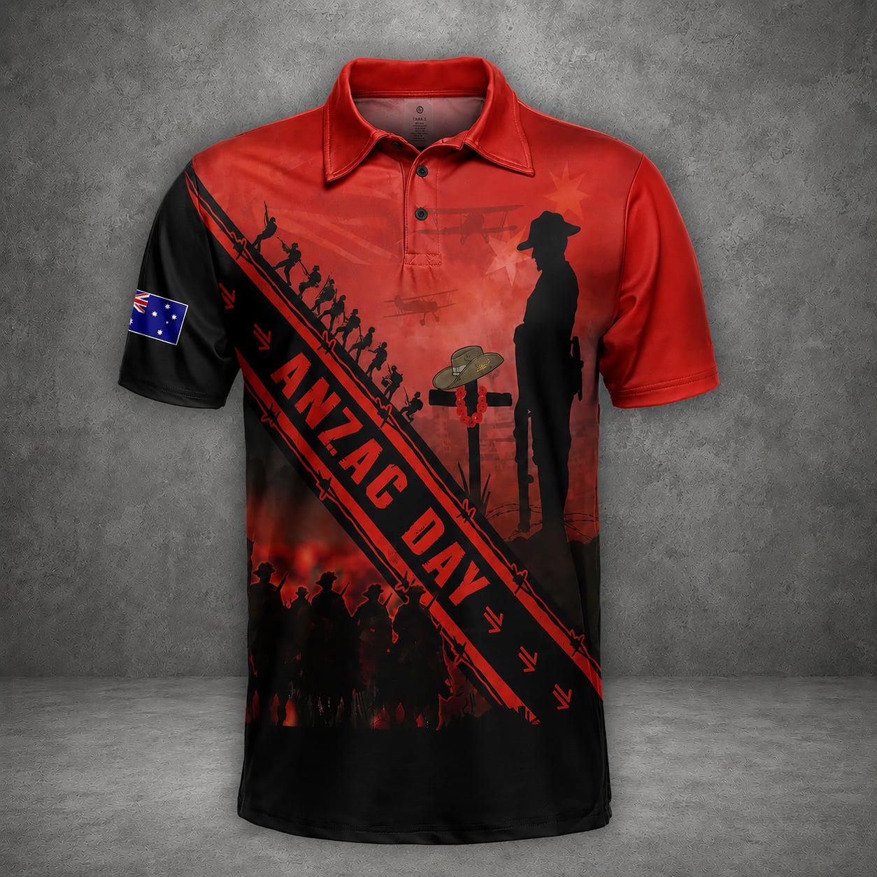 Australian Defence Force Anzac Day Shirt, Remembrance Day Lest We Forget Polo Shirt