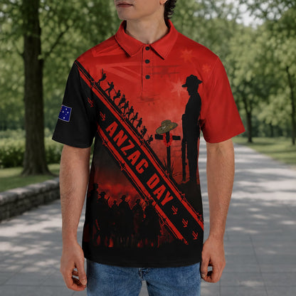 Australian Defence Force Anzac Day Shirt, Remembrance Day Lest We Forget Polo Shirt
