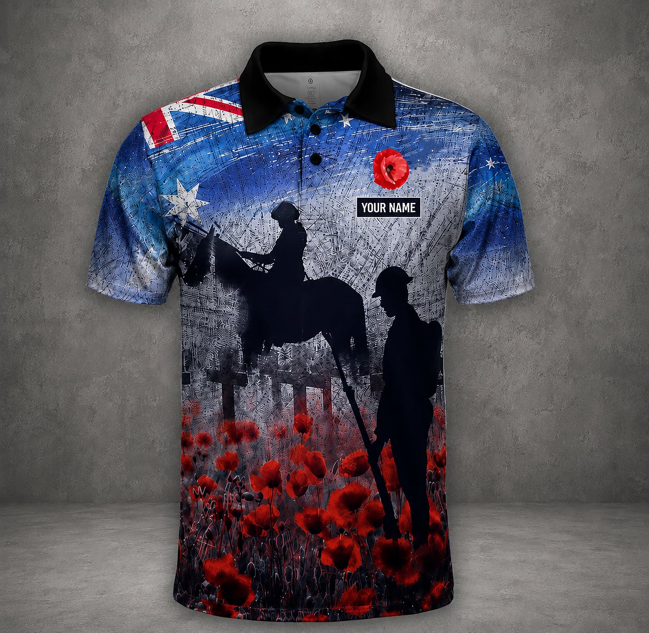 Australian Defence Force Polo Shirt, Anzac Day Lest We Forget Remembrance Gift