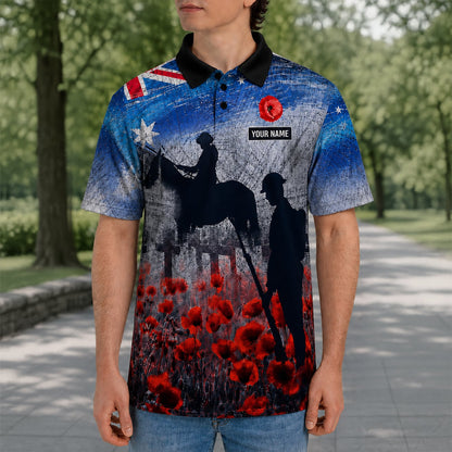Australian Defence Force Polo Shirt, Anzac Day Lest We Forget Remembrance Gift