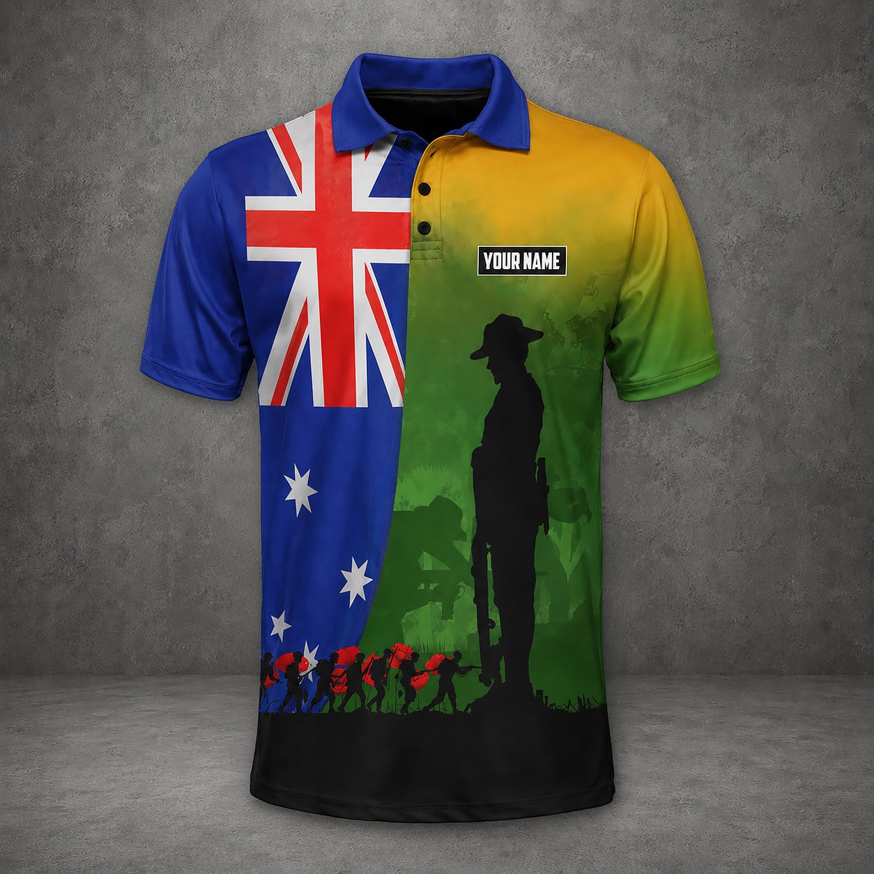 Custom Australian Defence Force Polo Shirt, Anzac Day Tribute Lest We Forget Veteran Shirt