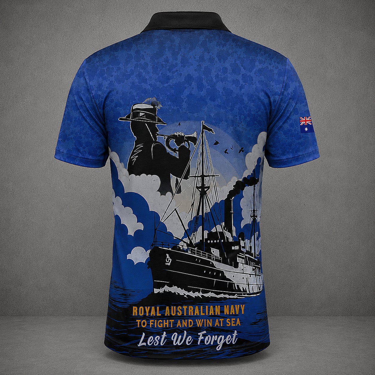 Custom Australian Defence Force Polo Shirt, Lest We Forget Anzac Day Veteran Gift