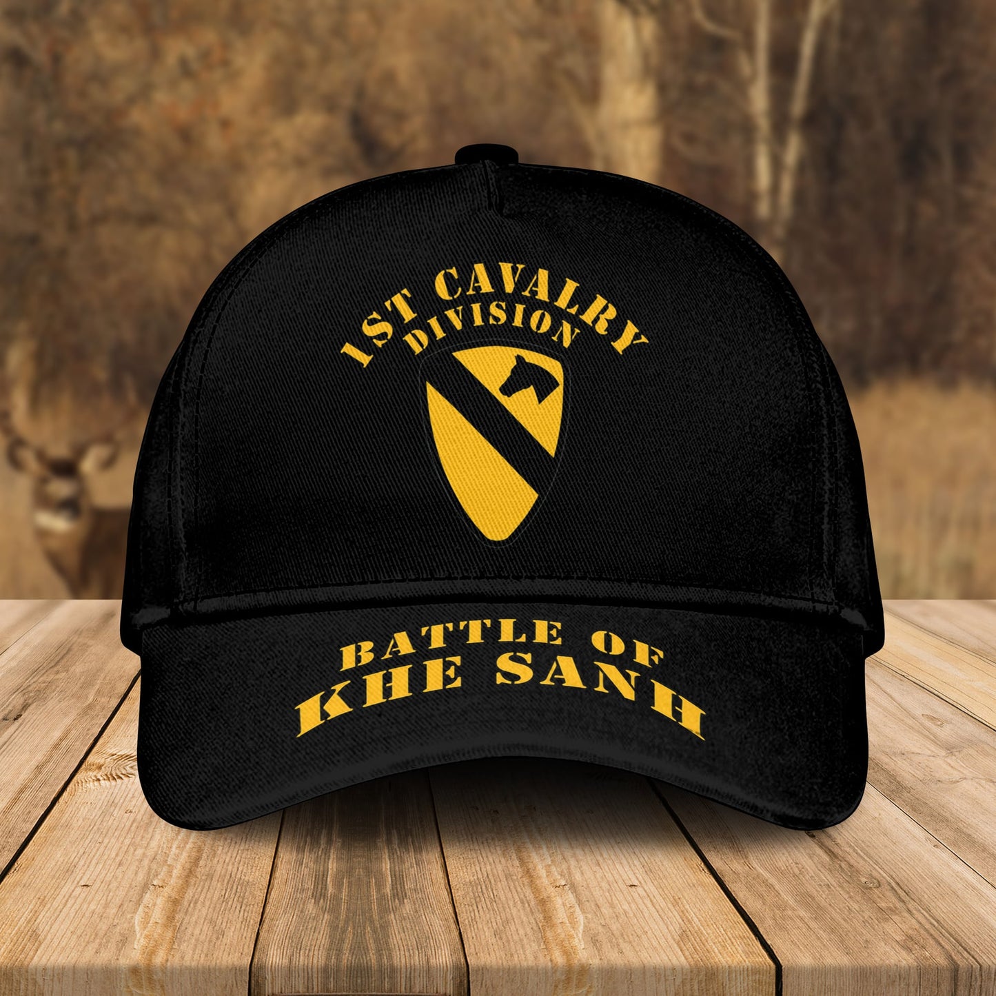 Custom Name US Army 1st Cavalry Division Battle of Khe Sanh, Vietnam Veteran Cap