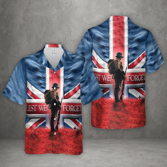 UK Armed Forces Remembrance Day Lest We Forget Hawaiian Shirt