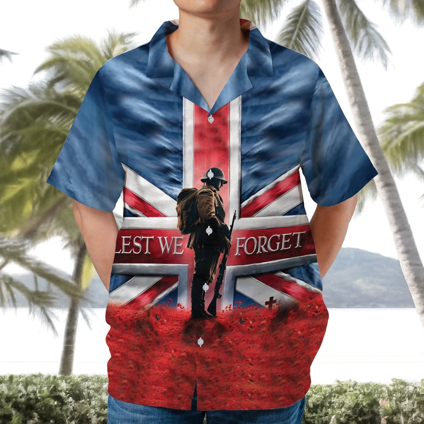 UK Armed Forces Remembrance Day Lest We Forget Hawaiian Shirt