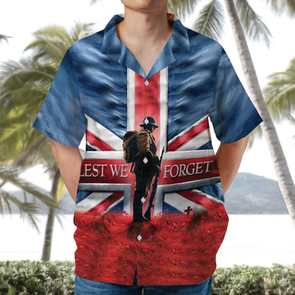 UK Armed Forces Remembrance Day Lest We Forget Hawaiian Shirt
