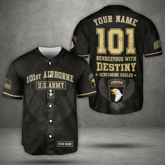 Personalized US Army 101st Airborne Division Baseball Jersey