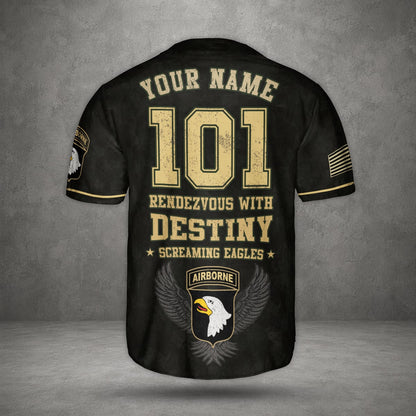 Personalized US Army 101st Airborne Division Baseball Jersey