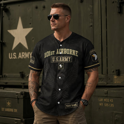 Personalized US Army 101st Airborne Division Baseball Jersey
