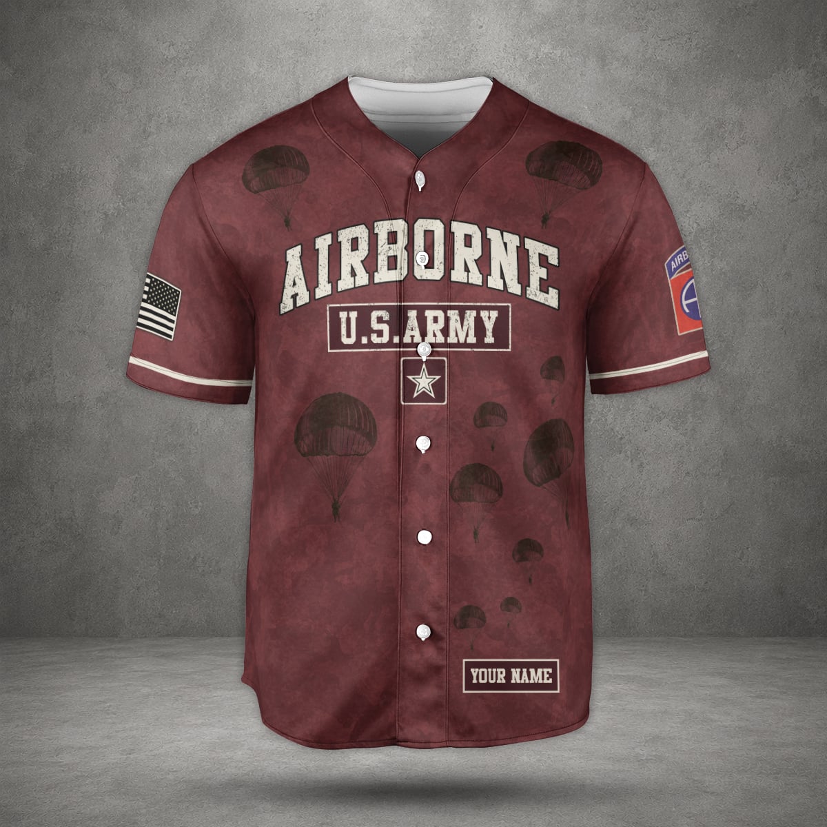 Custom Name & Number U.S Army 82nd Airborne Division Baseball Jersey