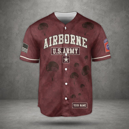 Custom Name & Number U.S Army 82nd Airborne Division Baseball Jersey